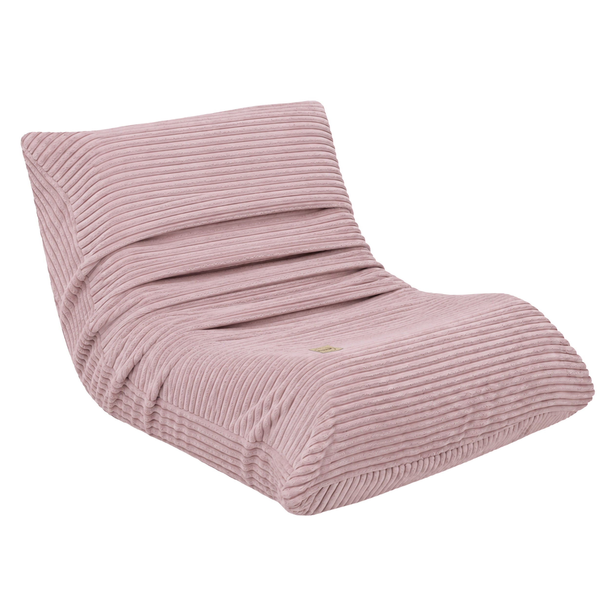 Kinder Loungestoel Lichtroze Corduroy