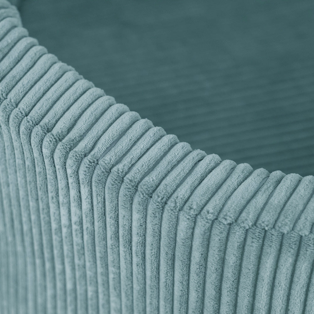 Ronde Ballenbak 90x30 | Blauw Corduroy excl. ballen