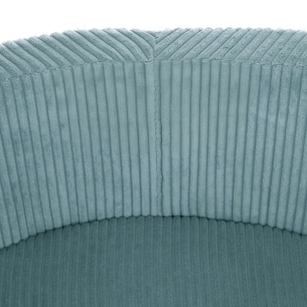 Ronde Ballenbak 90x30 | Blauw Corduroy excl. ballen