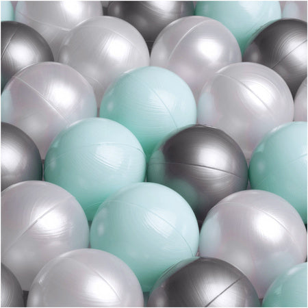 Ronde Ballenbak 90x30 | Blauw Corduroy incl. 200 ballen (Pearl/Silver/Mint Pearl)