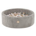 Ronde Ballenbak 90x30 | Beige Corduroy incl. 200 ballen (Pearl/Gold/Light Pink Pearl)