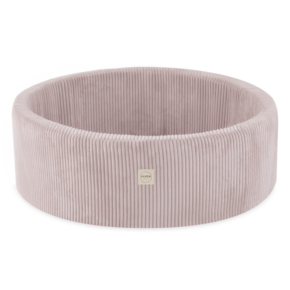 Ronde Ballenbak 90x30 | Lichtroze Corduroy incl. 200 ballen (Pearl/Gold/Light Pink Pearl)