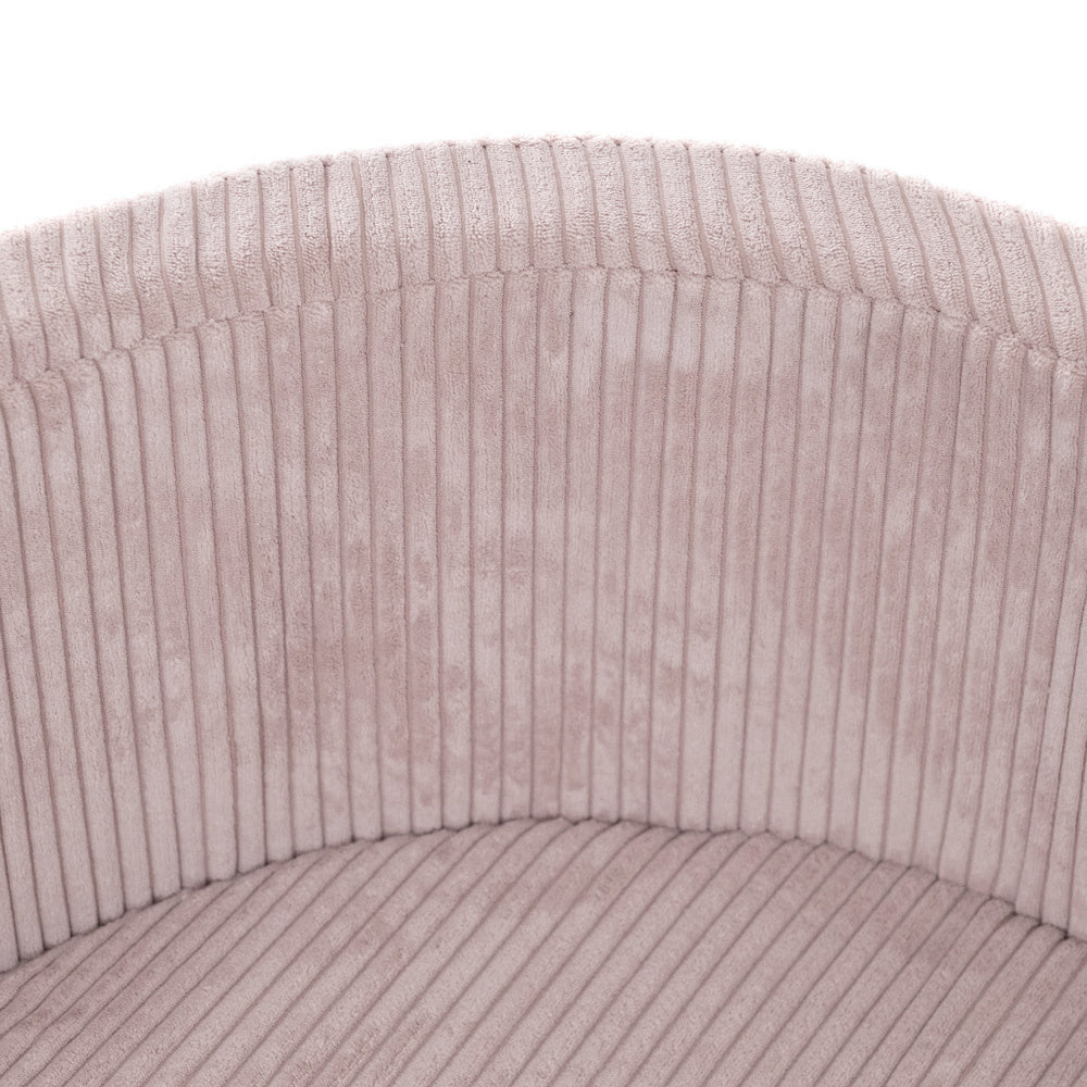 Ronde Ballenbak 90x30 | Lichtroze Corduroy excl. ballen