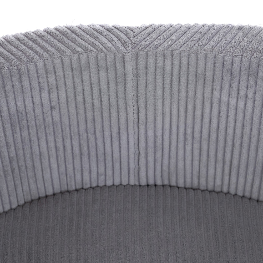 Ronde Ballenbak 90x30 | Grijs Corduroy incl. 200 ballen (Pearl/Silver/Mint Pearl)
